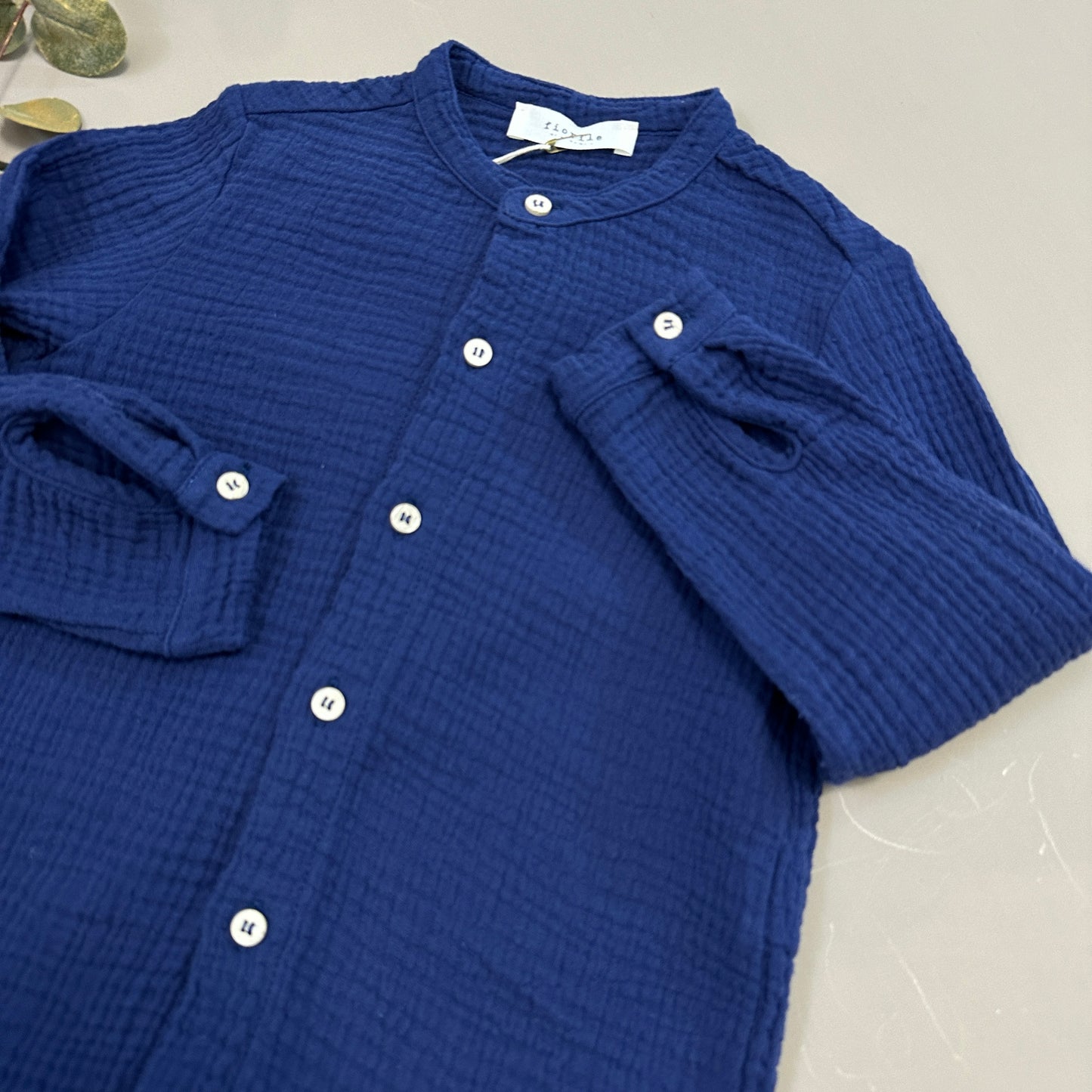 Camicia in mussola di cotone patriot blue