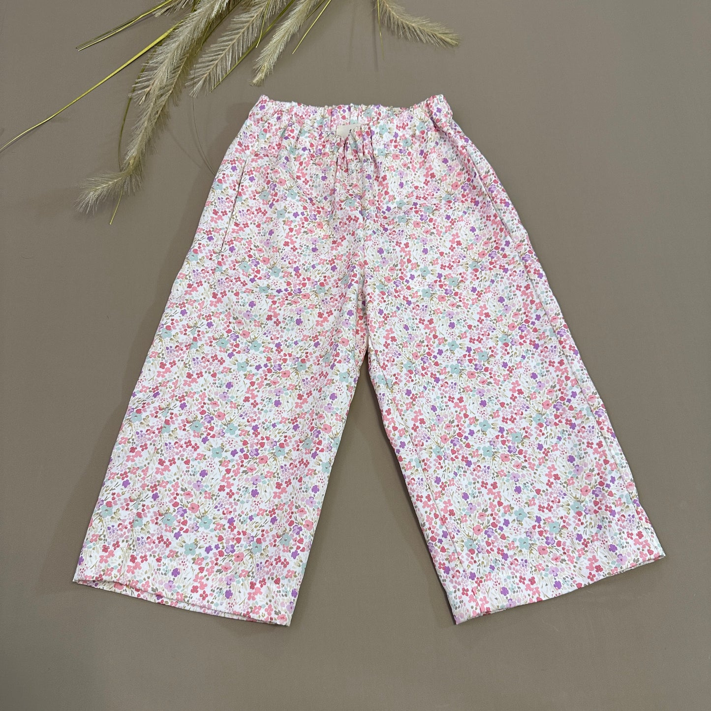 Pantalone in cotone morbidissimo: fiori del campo