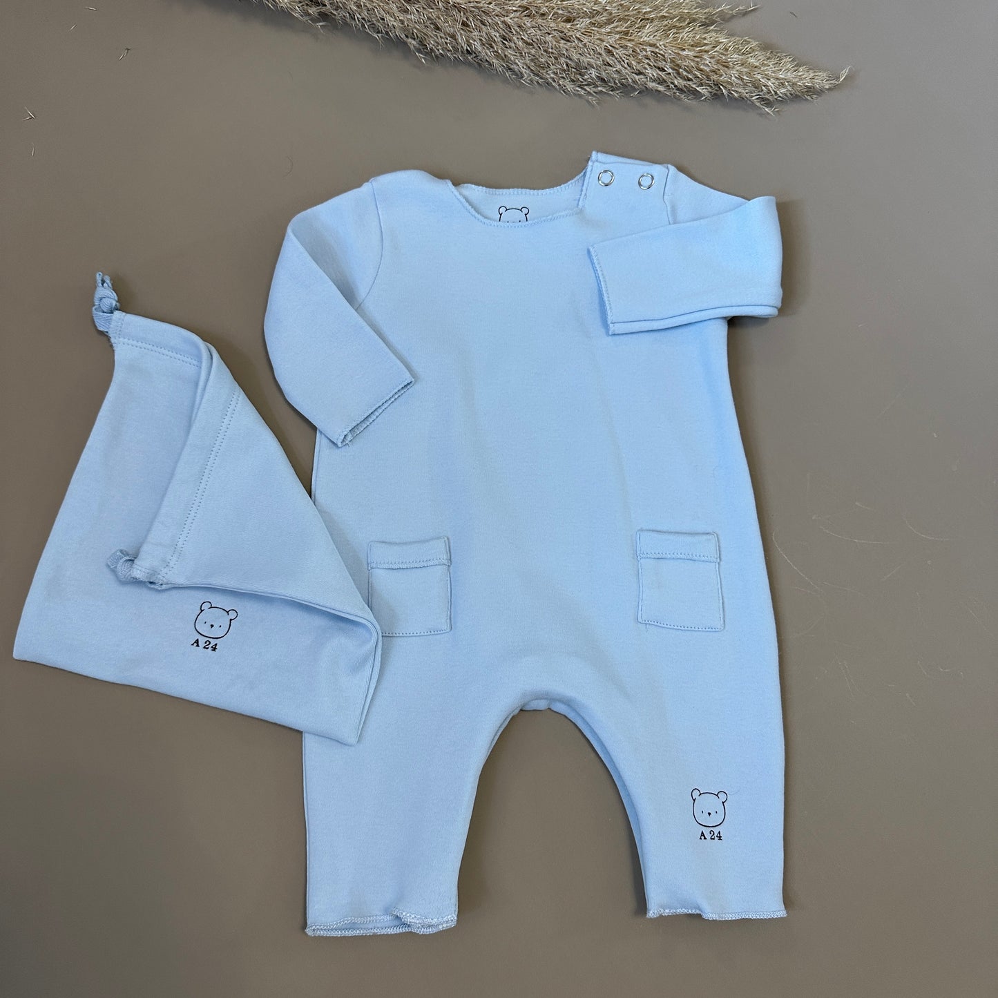 Tutina in jersey di cotone con tasche cielo - perfetta per ogni stagione