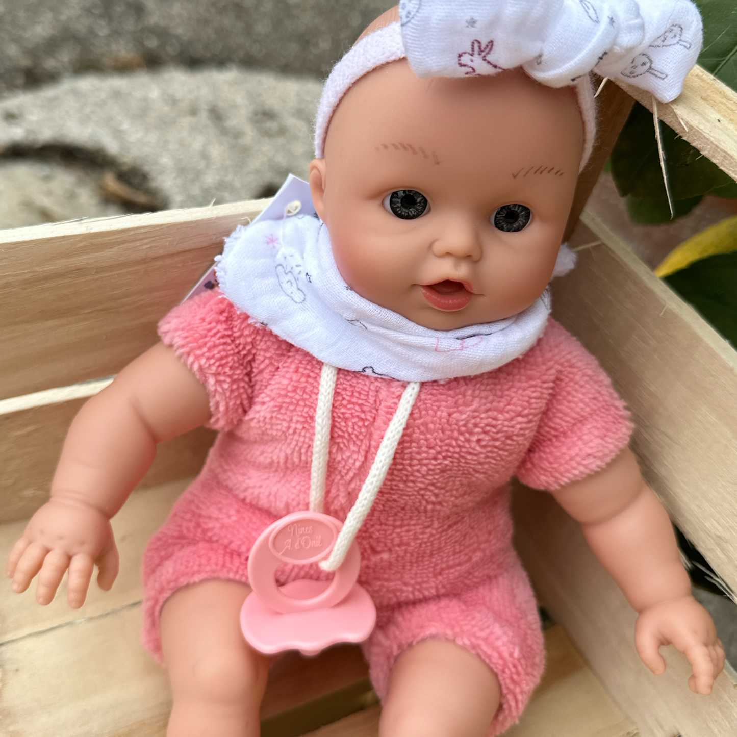 Bambola Coco soft Bambù 26cm - rosa - Nines d’Onil