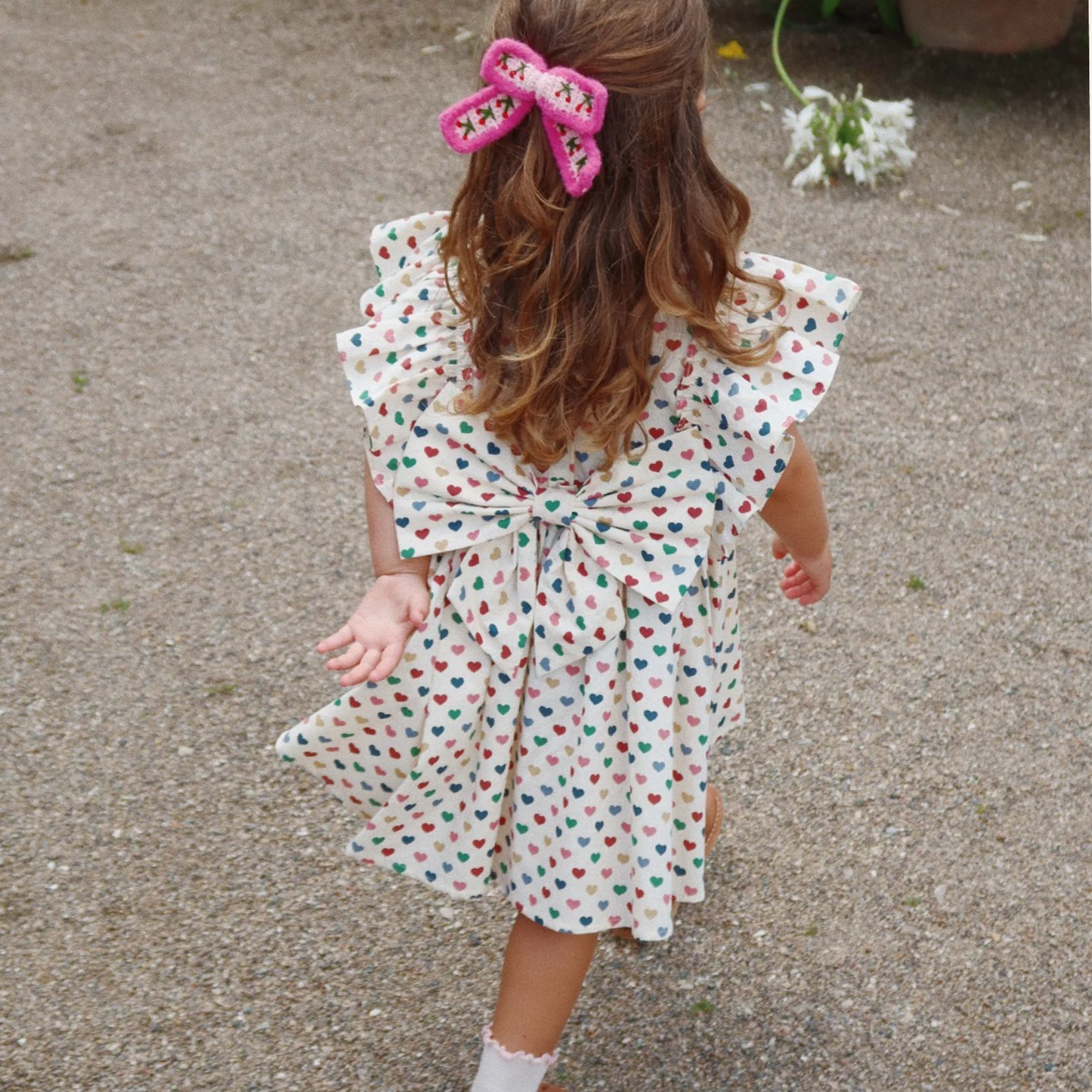 Evia bow dress GOTS