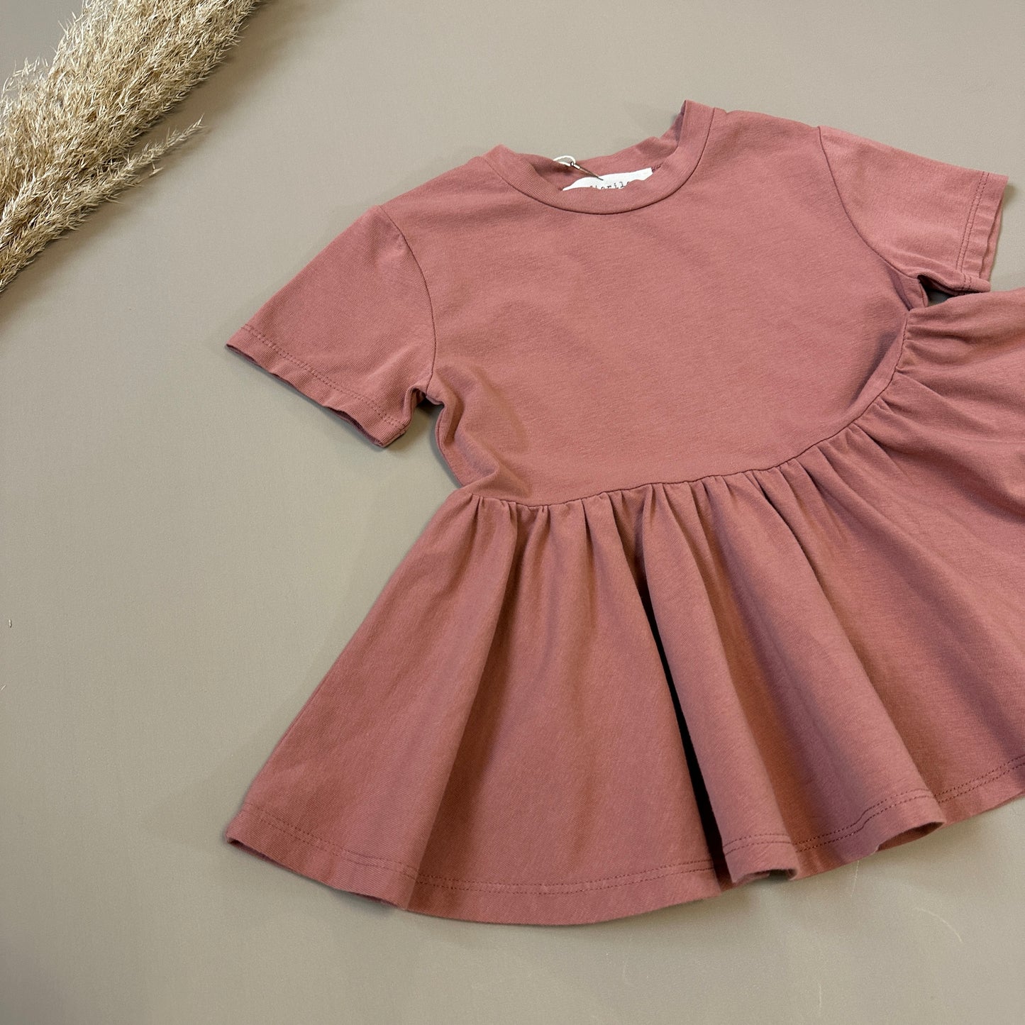 T-shirt svasata in jersey di cotone pink blush