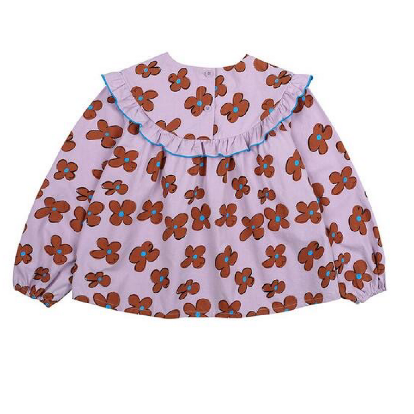 Flower frill blouse