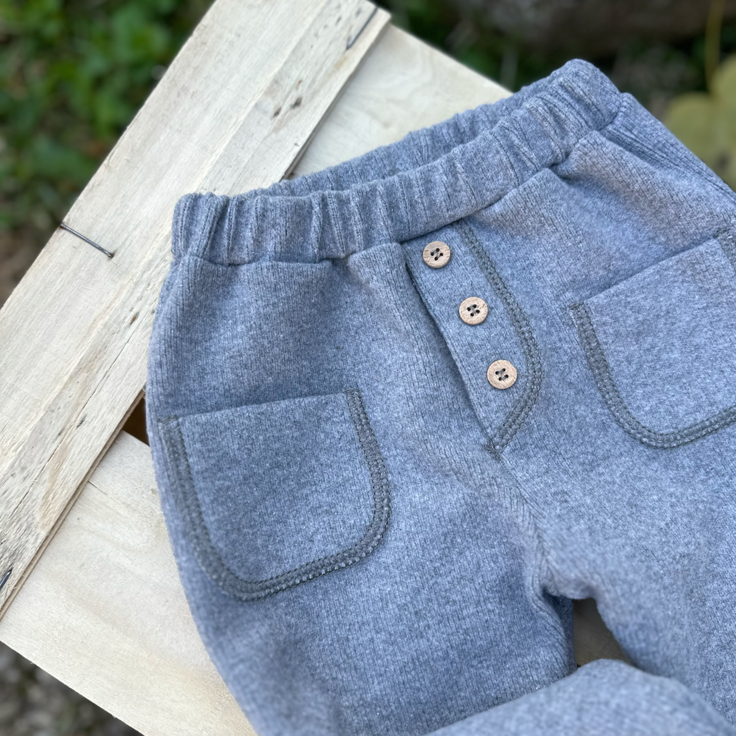pantalone in caldo cotone costina grey