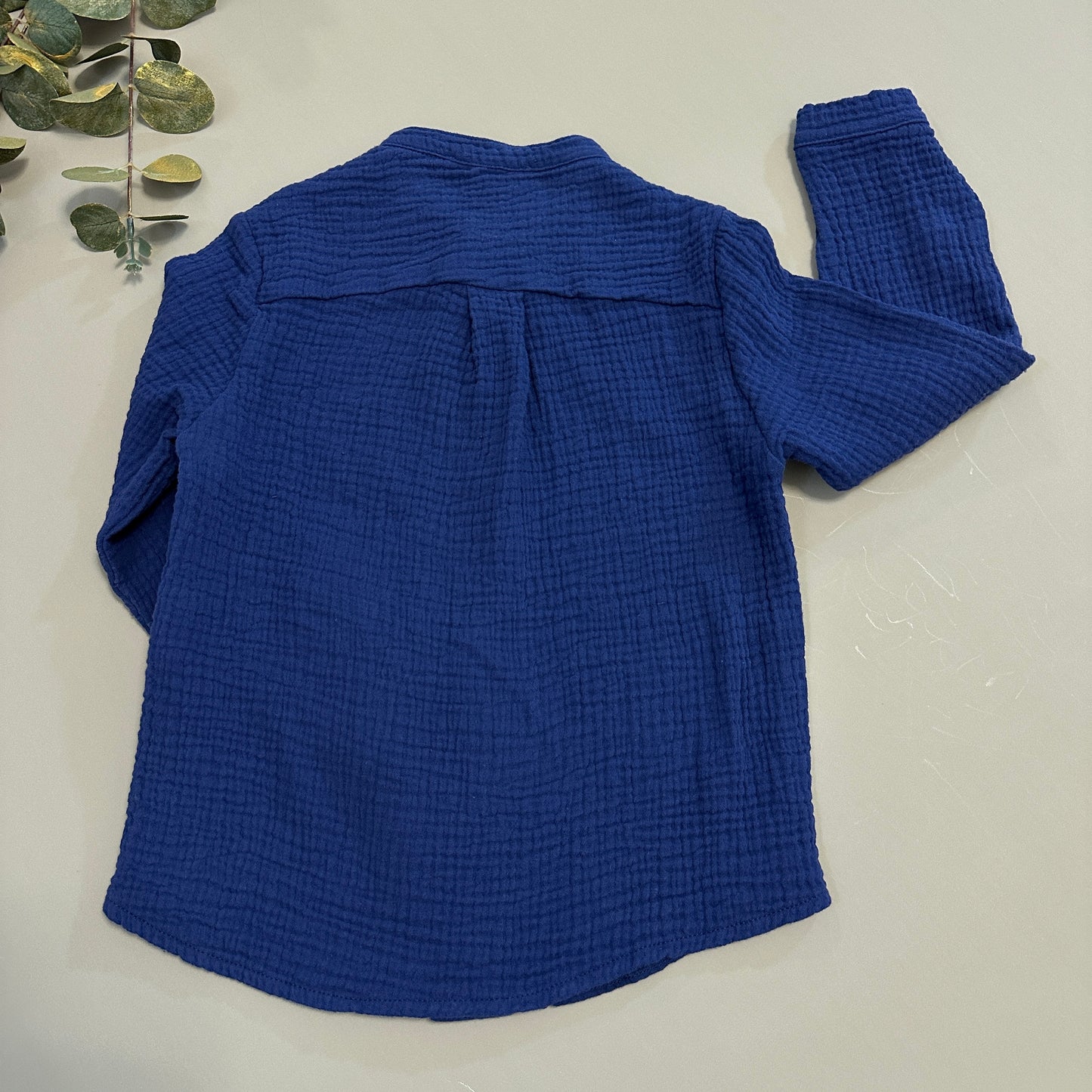 Camicia in mussola di cotone patriot blue