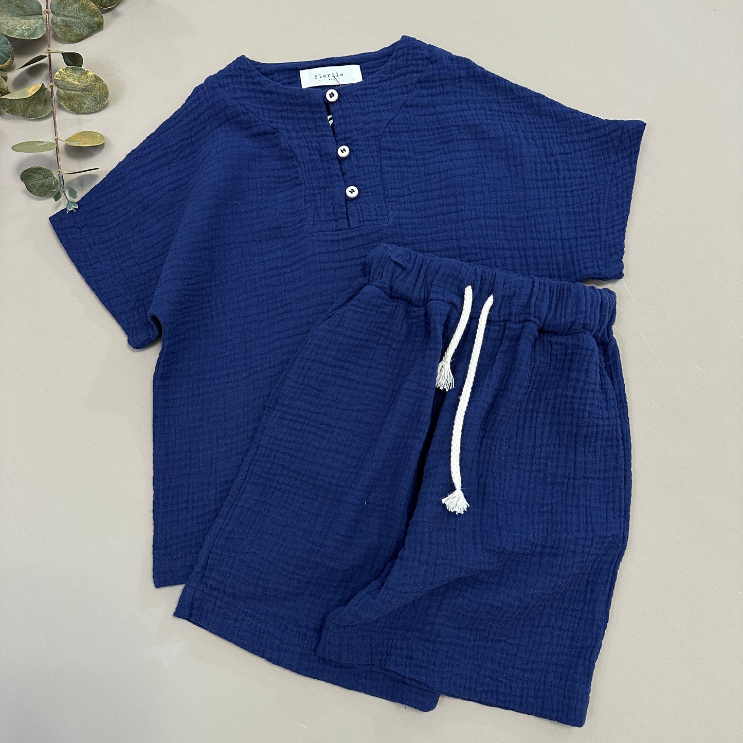 Polo in mussola di cotone patriot blue