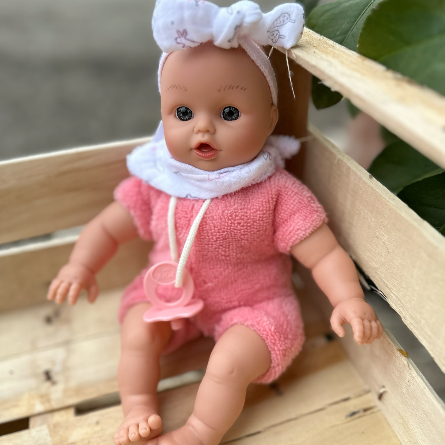 Bambola Coco soft Bambù 26cm - rosa - Nines d’Onil