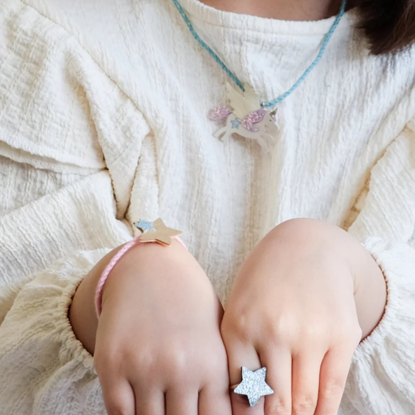 Flying unicorn jewellery set