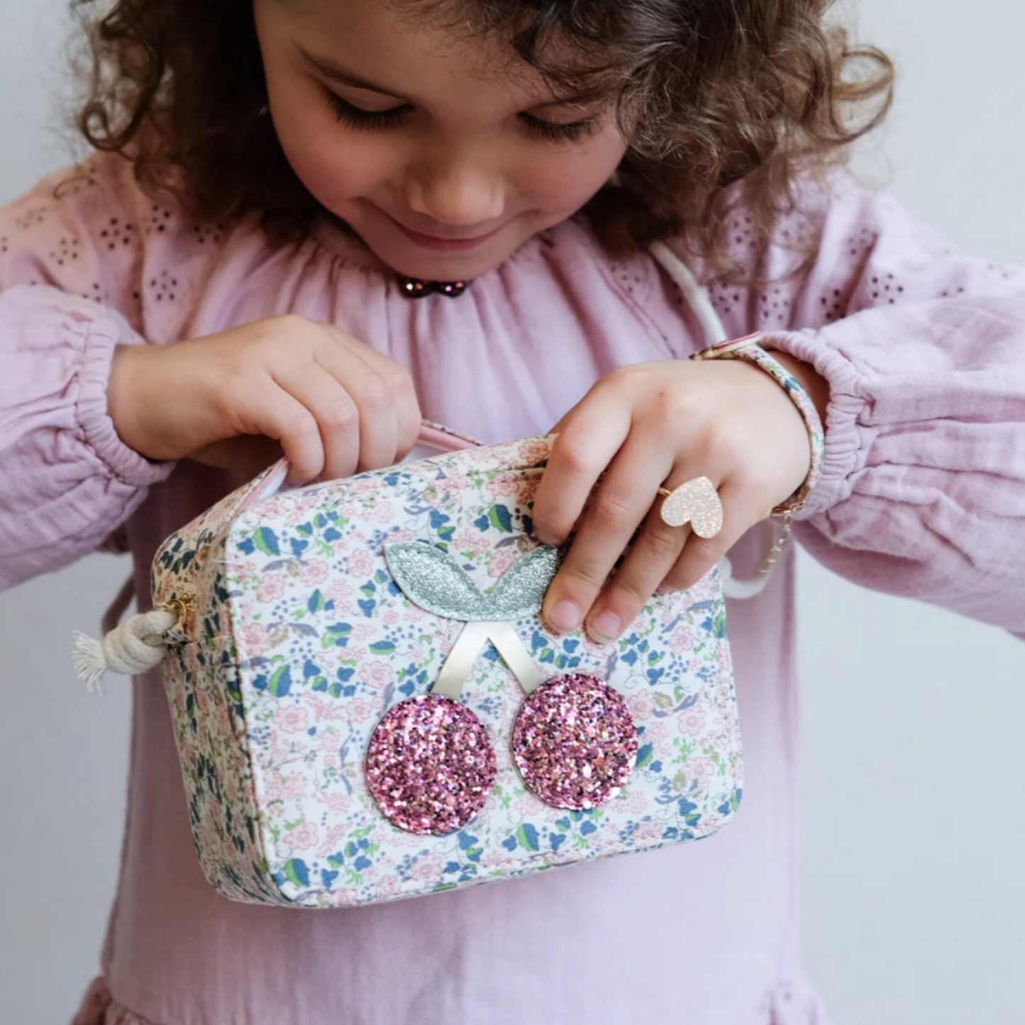 Floral cherries bag