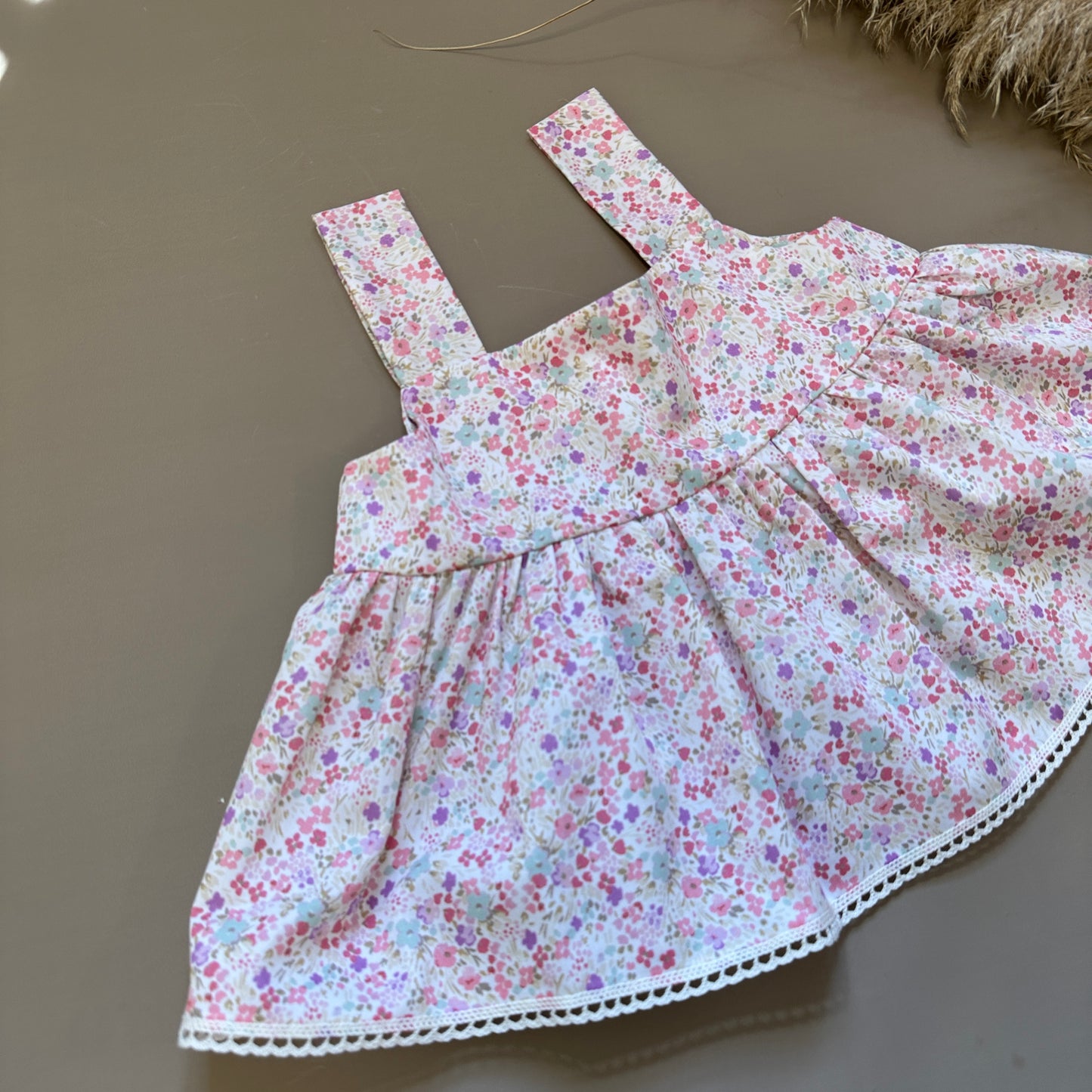 Top in cotone fiori di campo