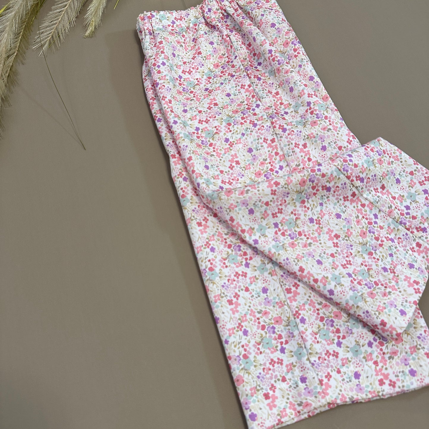 Pantalone in cotone morbidissimo: fiori del campo