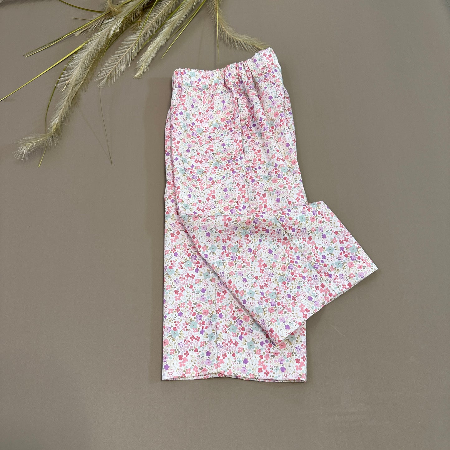 Pantalone in cotone morbidissimo: fiori del campo