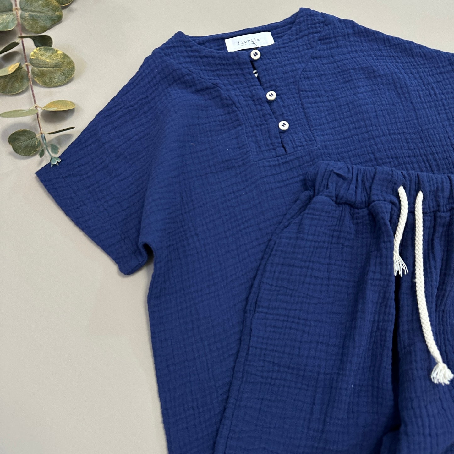 Polo in mussola di cotone patriot blue