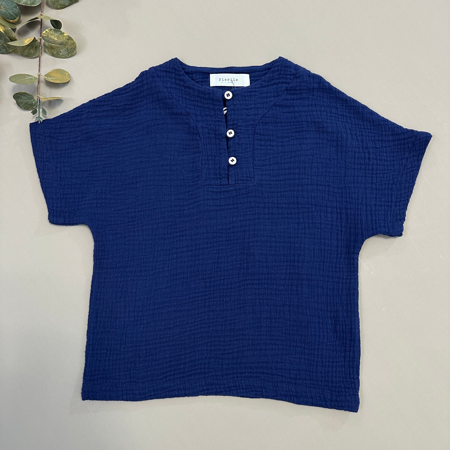 Polo in mussola di cotone patriot blue