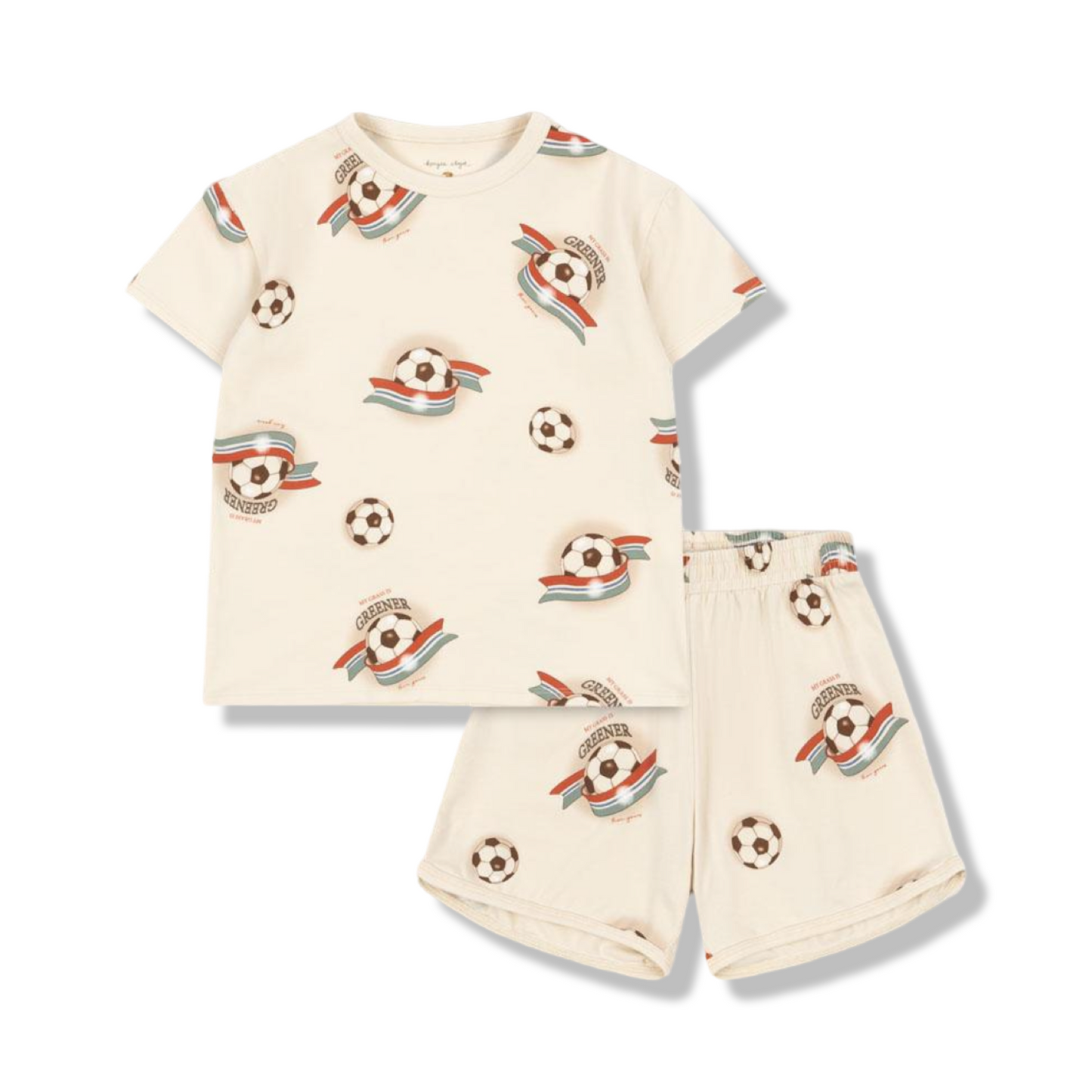 Basic set con palloni da calcio in cotone organico