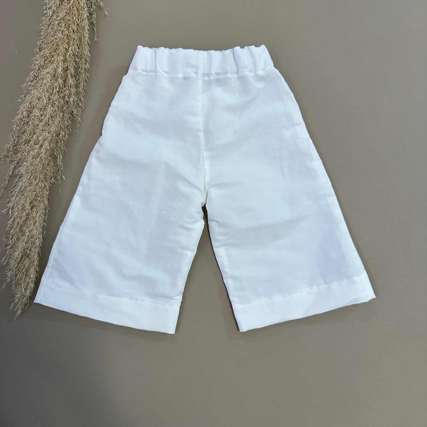 Pantalone a zampa vita alta - off white