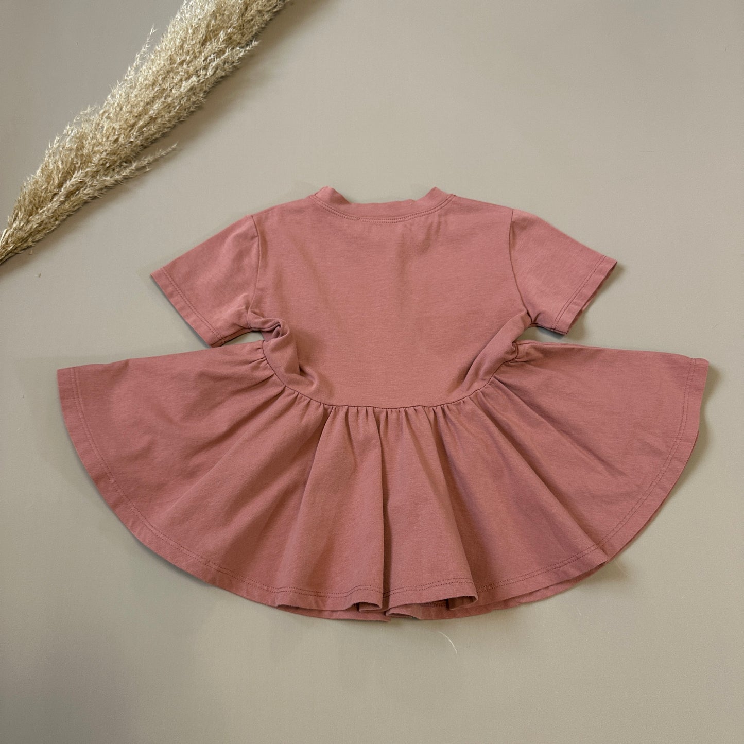 T-shirt svasata in jersey di cotone pink blush