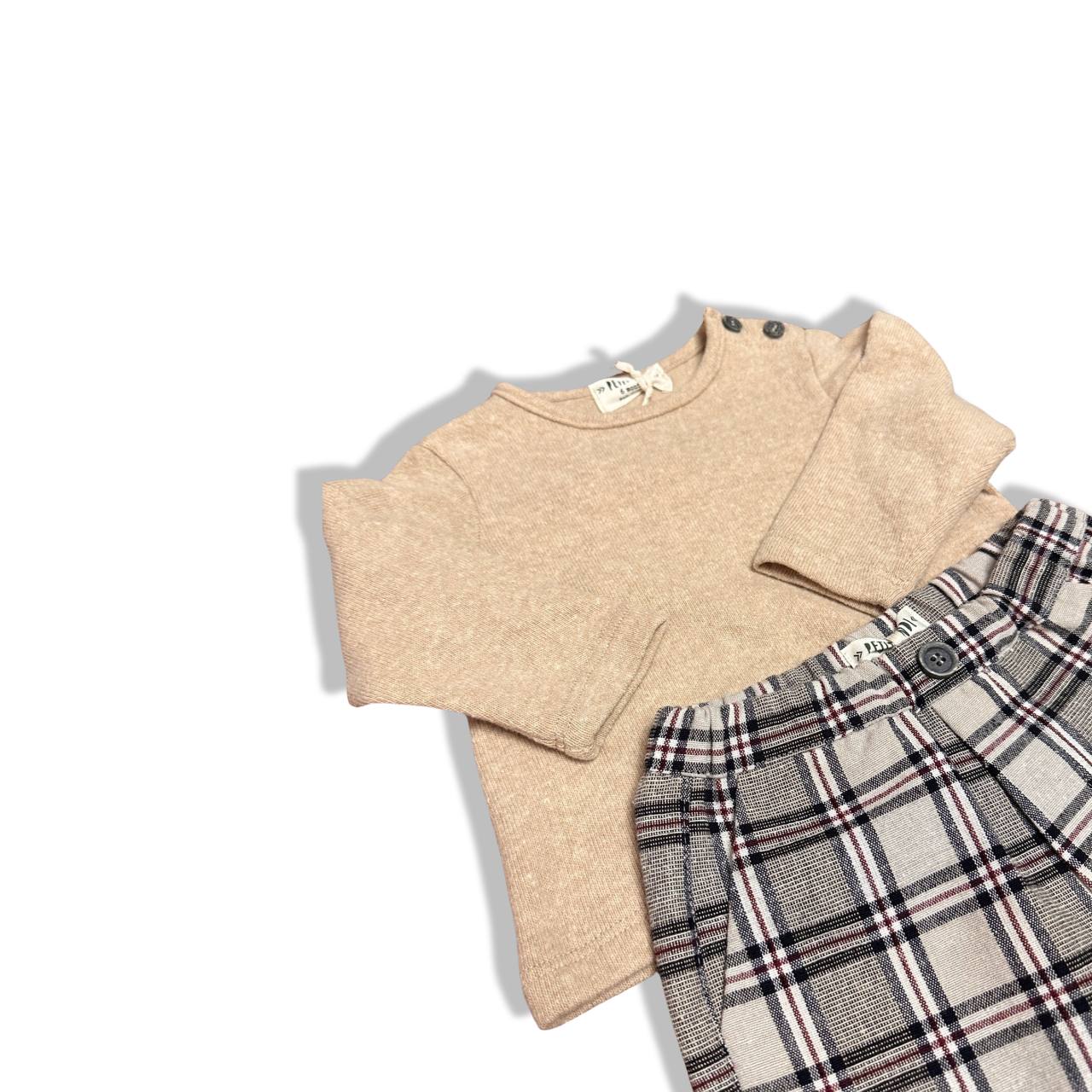 maglia in caldo cotone beige