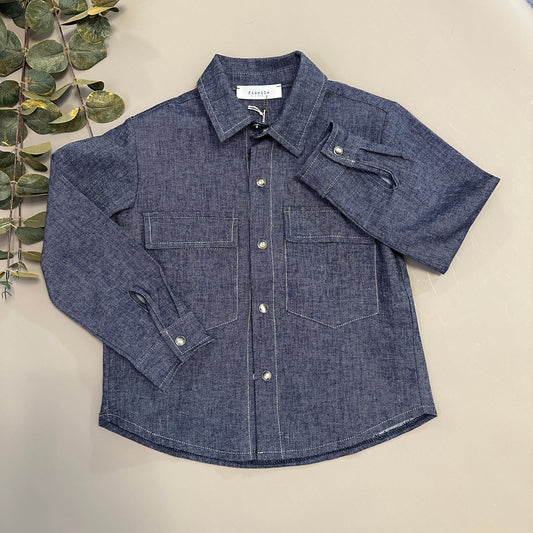 Camicia in chambray di denim morbidissimo
