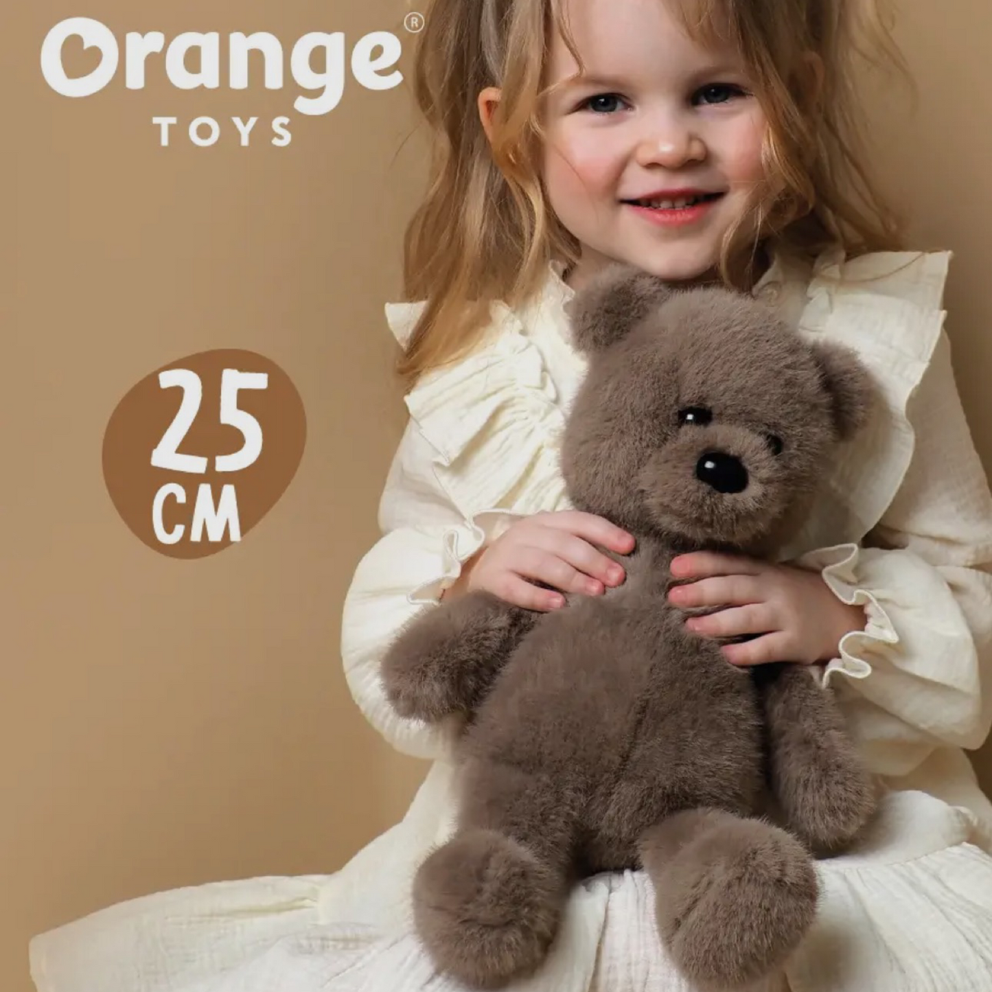 Orsetto moka 25cm - qualità e tenerezza firmate orange toys