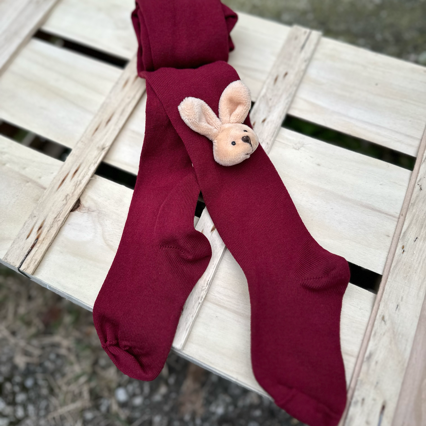 Collant coniglietto burgundy