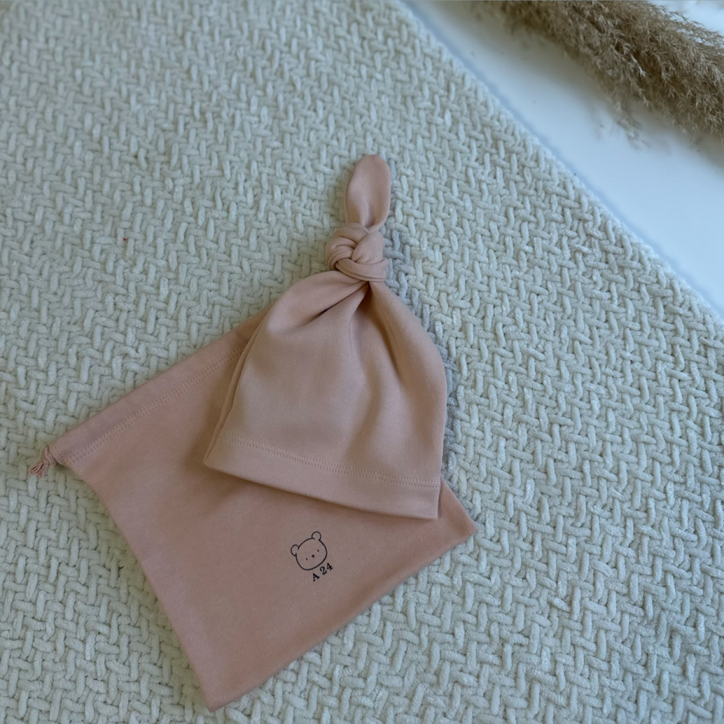 Cappellino in jersey di cotone light peach