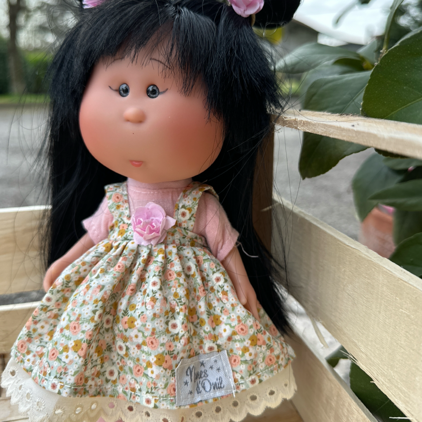 Bambola little Mia con abito floreale 24cm