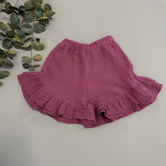 Pantaloncino in mussola di cotone feci rose