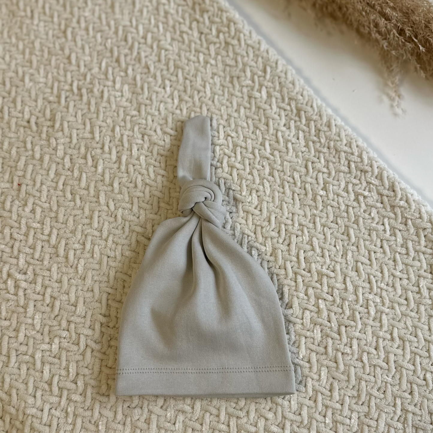 cappellino in jersey di cotone grigio perla