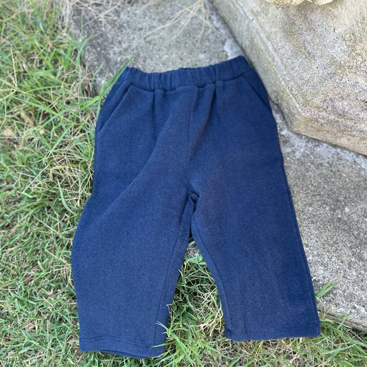 pantalone in caldo cotone blu notte