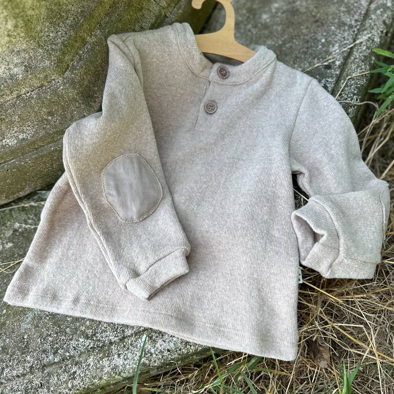 maglia in caldo cotone beige