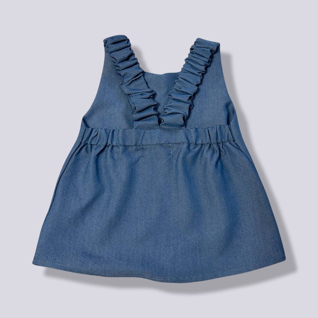 top in chambray di jeans