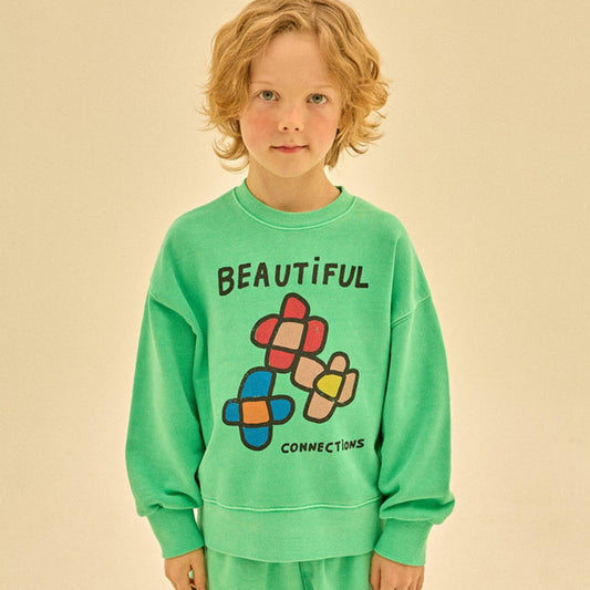 flowers sweatshirt green