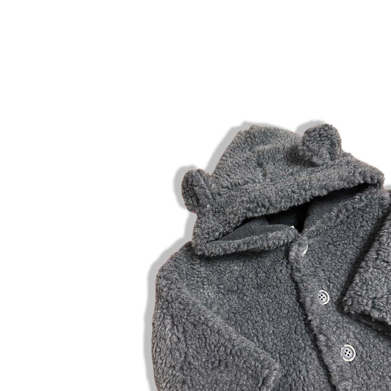 teddy coat dark grey