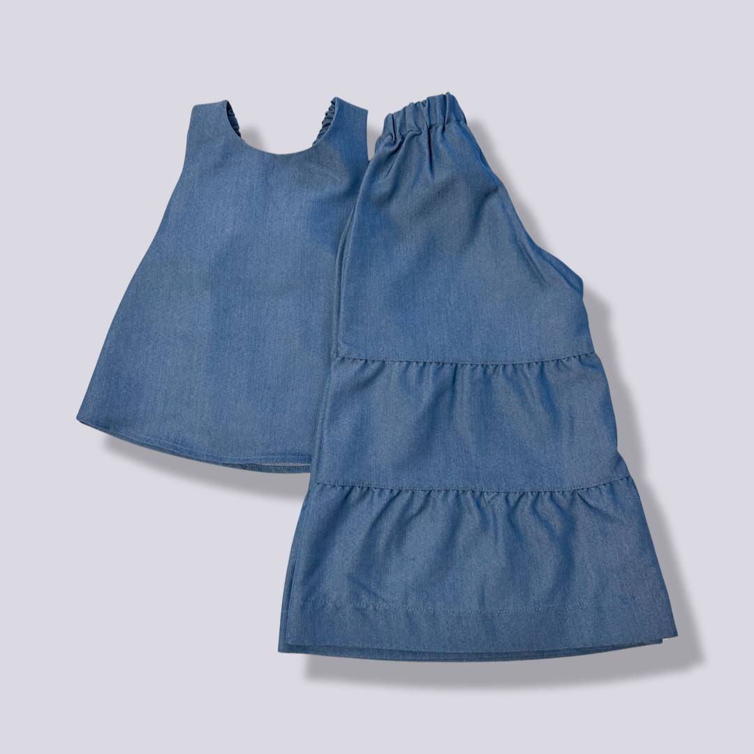 top in chambray di jeans